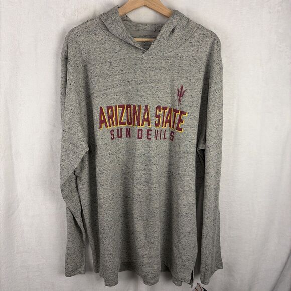 Arizona State Sun Devils Lightweight Pullover Hoodie Heather Gray Size 2XL NWT - Picture 1 of 6